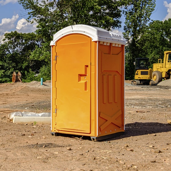 can i customize the exterior of the portable restrooms with my event logo or branding in Andalusia IL